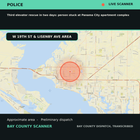 Map: Third elevator rescue in two days: person stuck at Panama City apartment complex