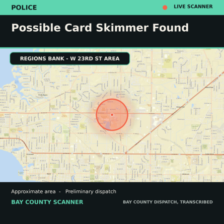 Map: Possible Card Skimmer Found