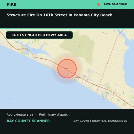 Map: Structure Fire on 16th Street in Panama City Beach