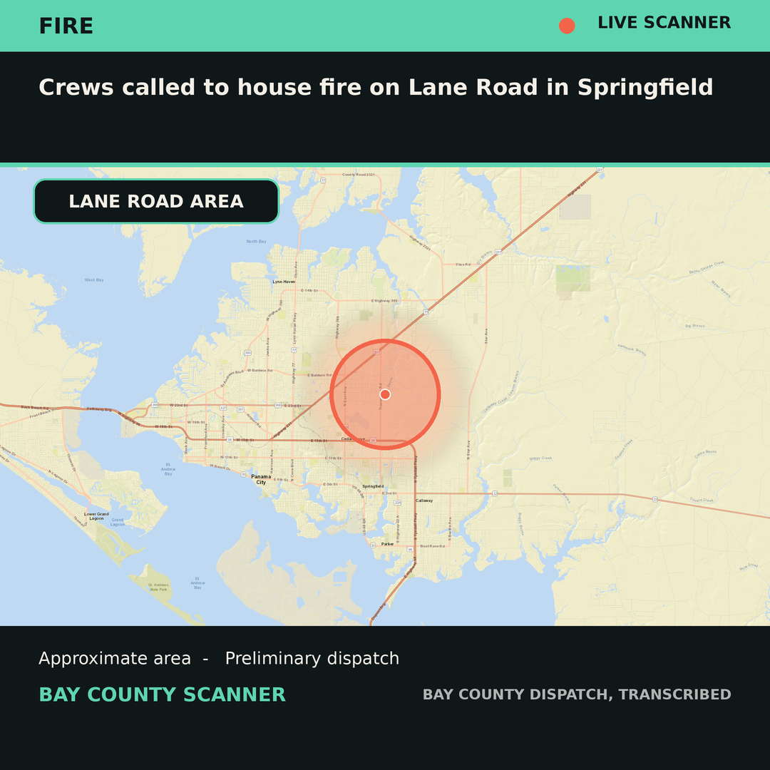 Map: Crews called to house fire on Lane Road in Springfield