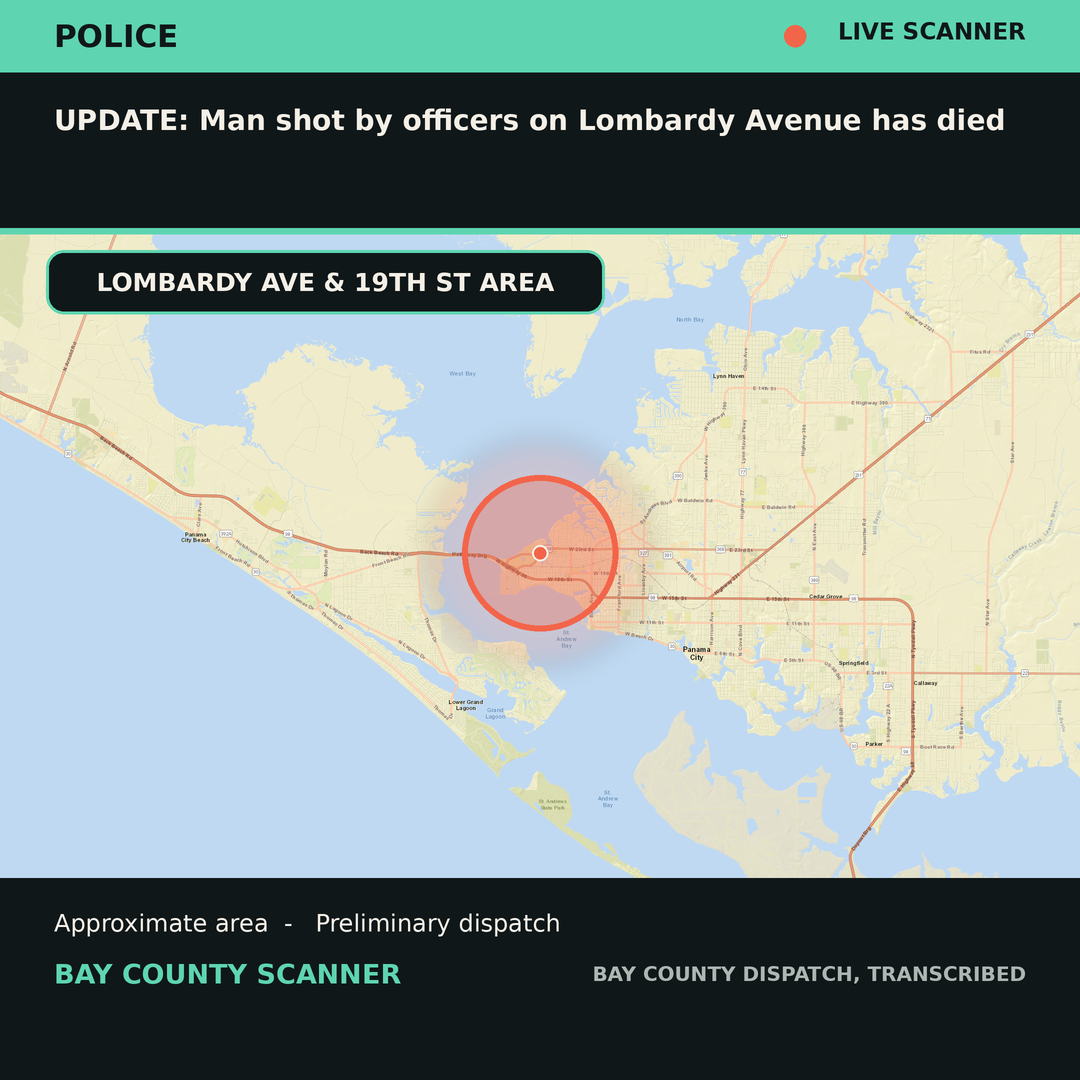 Map: UPDATE: Man shot by officers on Lombardy Avenue has died