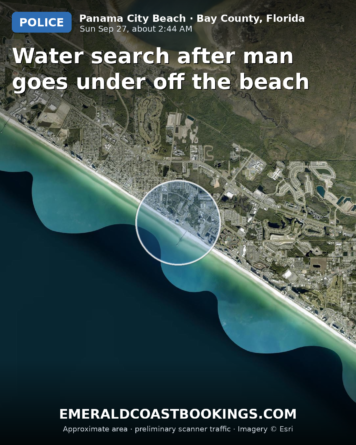 Map: Water search after man goes under off the beach