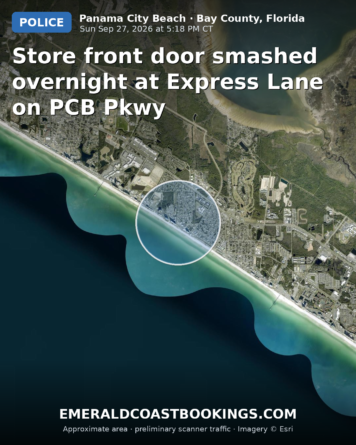 Map: Store front door smashed overnight at Express Lane on PCB Pkwy