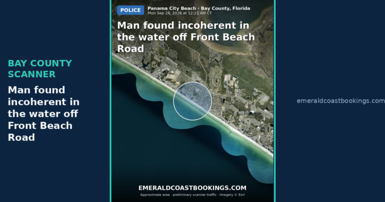 Map: Man found incoherent in the water off Front Beach Road