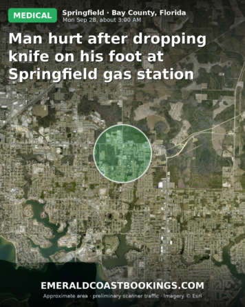 Map: Man hurt after dropping knife on his foot at Springfield gas station