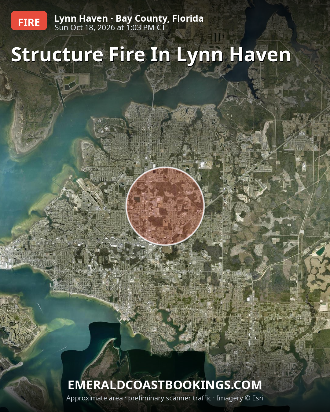 Map: STRUCTURE FIRE IN LYNN HAVEN
