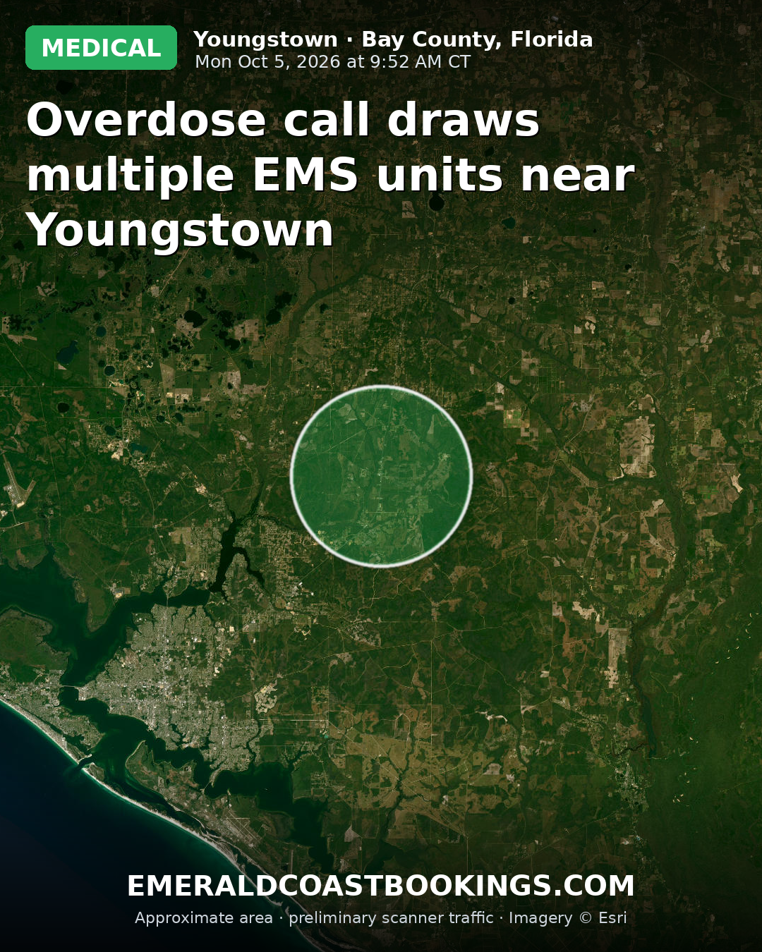 Map: Overdose call draws multiple EMS units near Youngstown