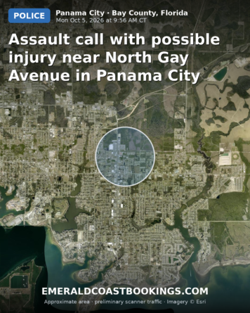 Map: Assault call with possible injury near North Gay Avenue in Panama City