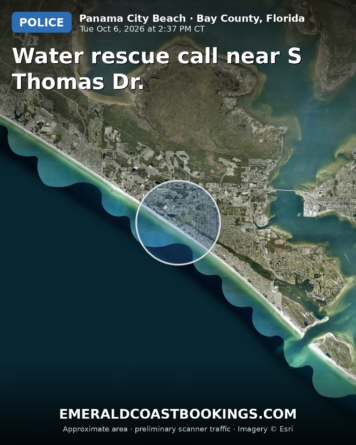 Map: Water rescue call near S Thomas Dr.