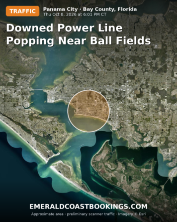 Map: Downed Power Line Popping near Ball Fields