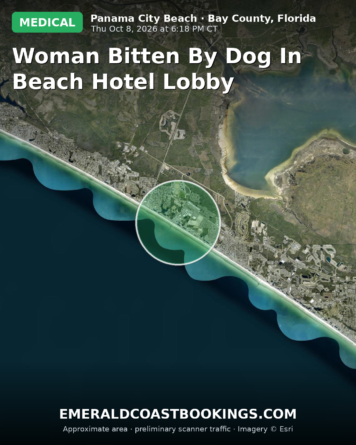 Map: Woman Bitten by Dog in Beach Hotel Lobby