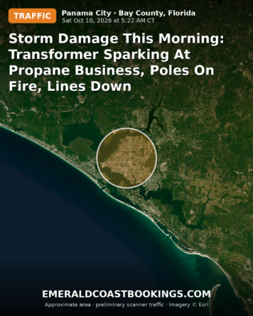 Map: Storm Damage This Morning: Transformer Sparking at Propane Business, Poles on Fire, Lines Down