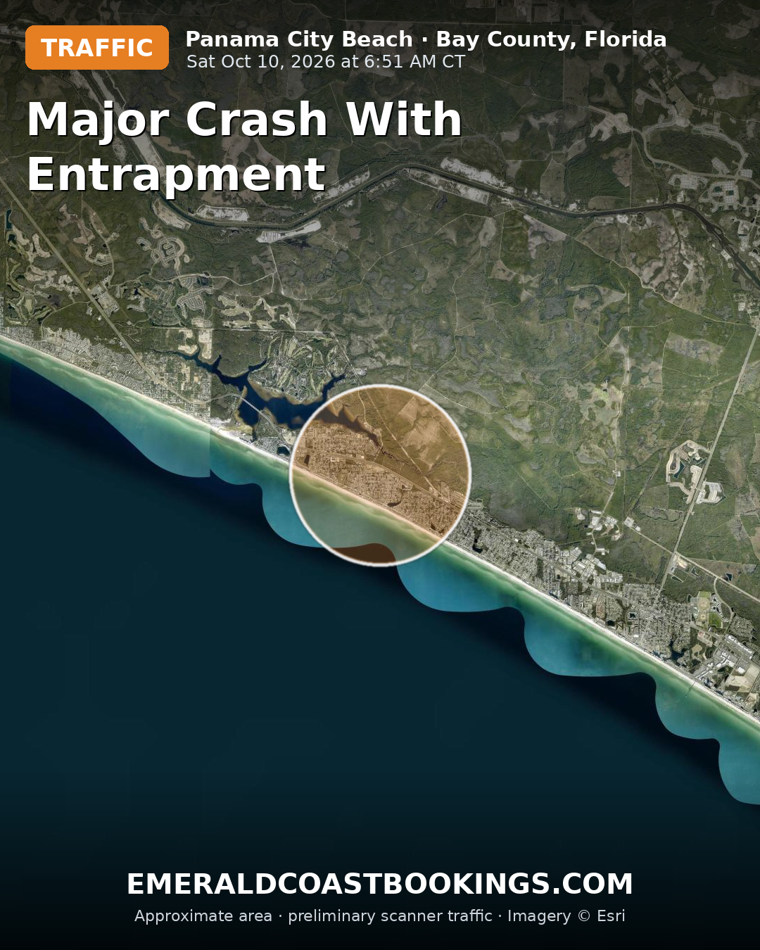 Map: MAJOR CRASH WITH ENTRAPMENT