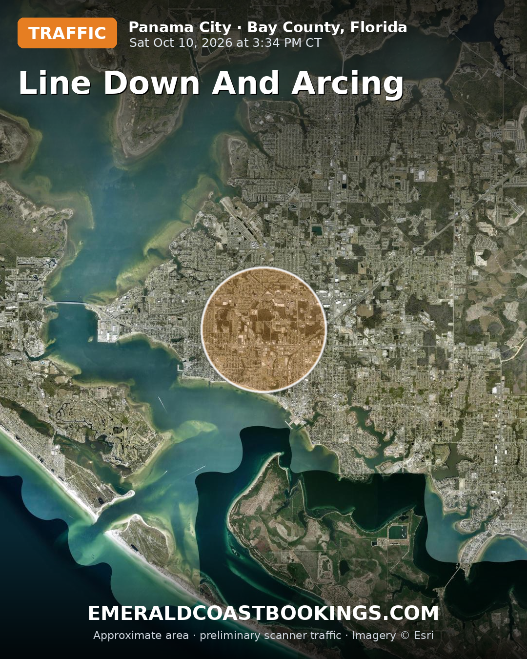 Map: LINE DOWN AND ARCING