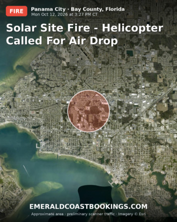 Map: Solar Site Fire - Helicopter Called for Air Drop