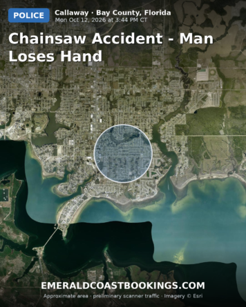 Map: Chainsaw Accident - Man Loses Hand