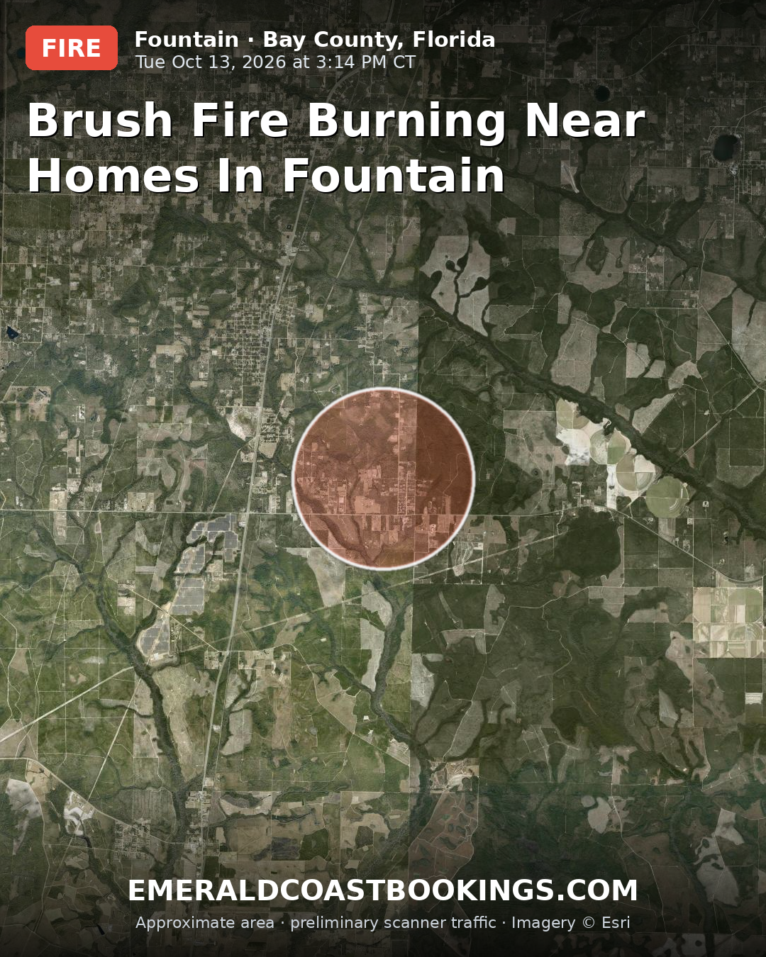 Map: BRUSH FIRE BURNING NEAR HOMES IN FOUNTAIN