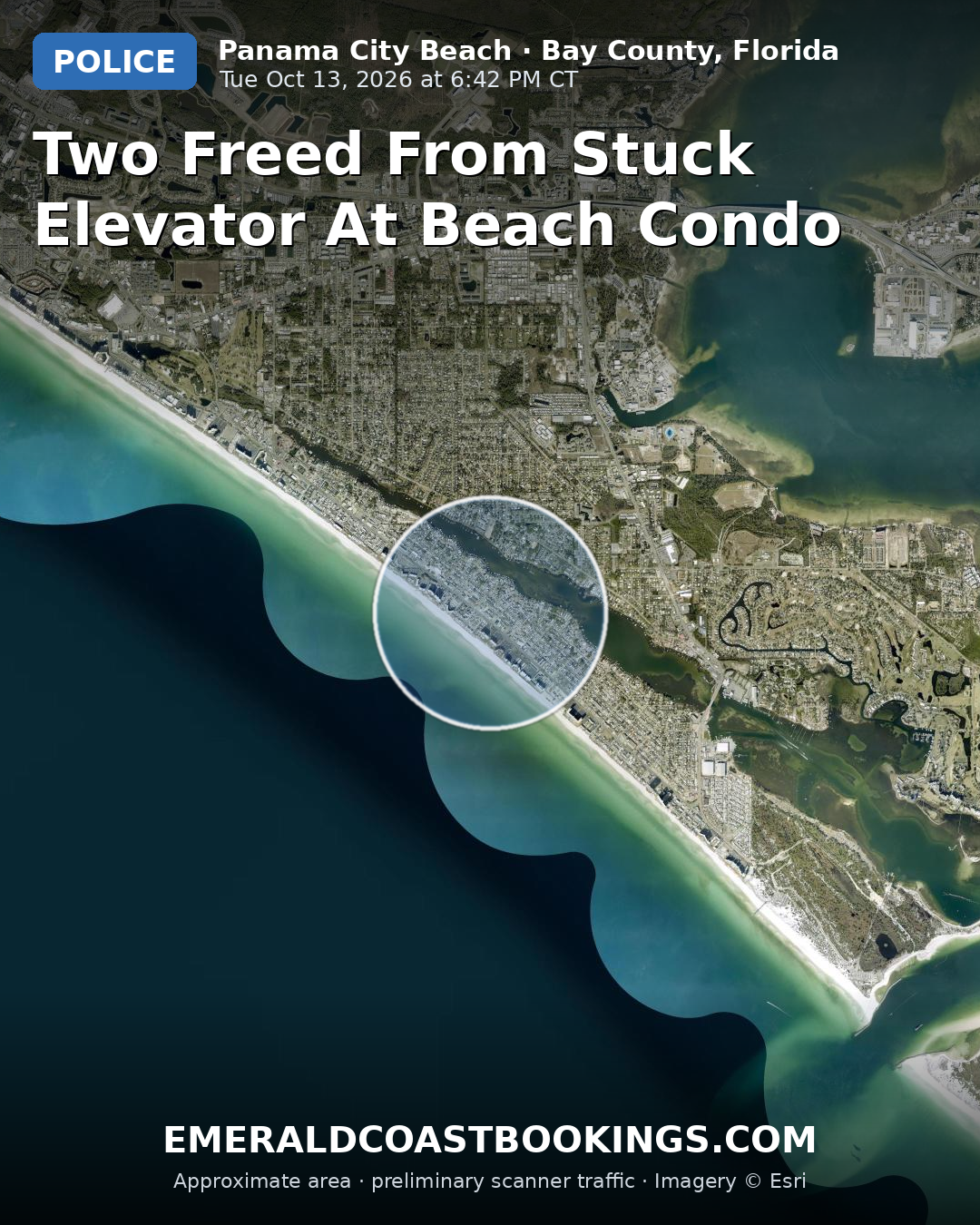 Map: TWO FREED FROM STUCK ELEVATOR AT BEACH CONDO