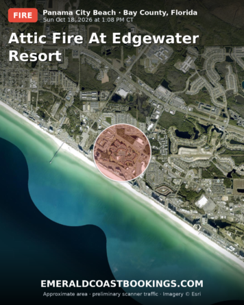 Map: Attic Fire at Edgewater Resort
