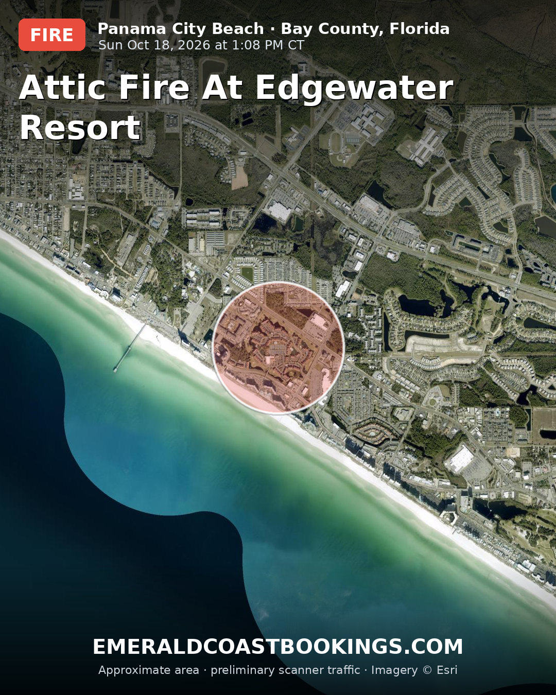 Map: ATTIC FIRE AT EDGEWATER RESORT
