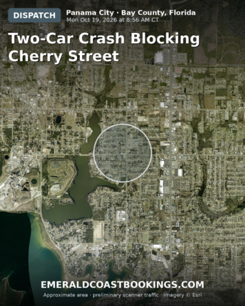 Map: Two-car Crash Blocking Cherry Street
