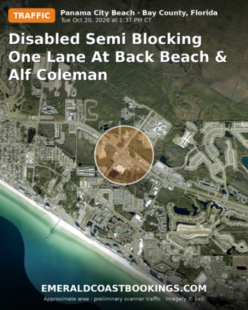 Map: Disabled Semi Blocking One Lane at Back Beach & Alf Coleman