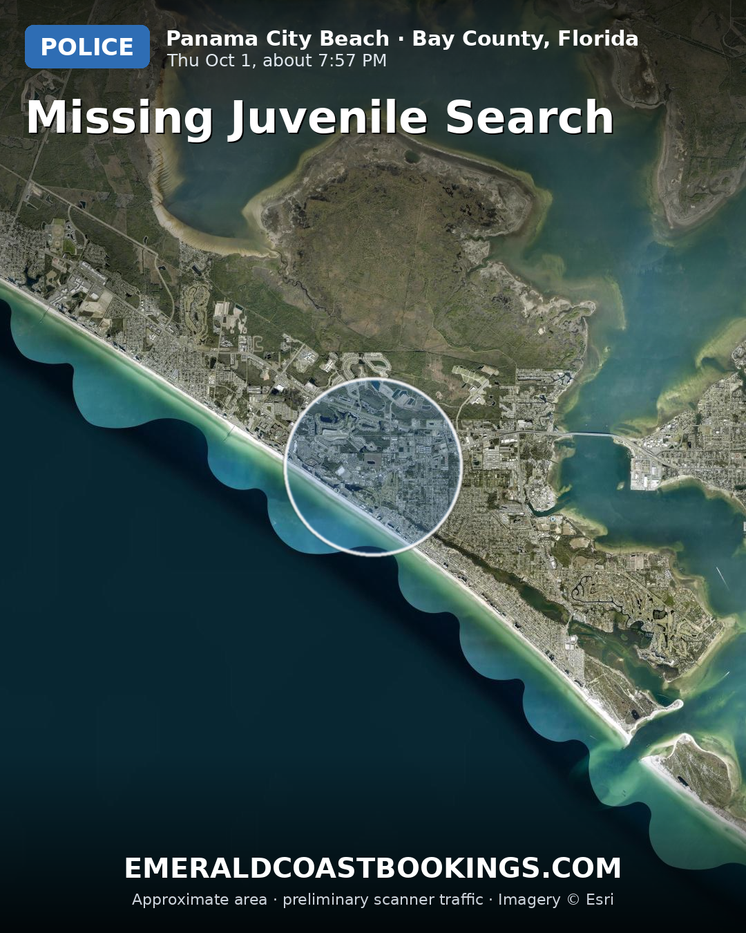 Map: MISSING JUVENILE SEARCH