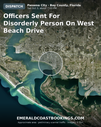 Map: Officers Sent for Disorderly Person on West Beach Drive
