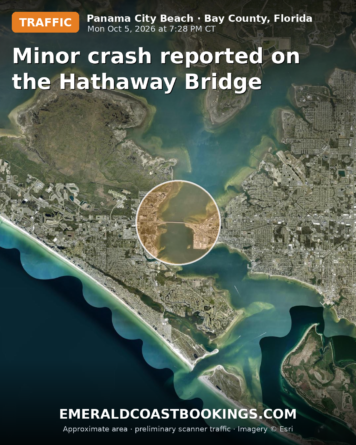 Map: Minor crash reported on the Hathaway Bridge