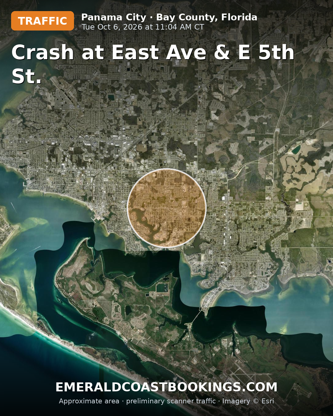 Map: Crash at East Ave & E 5th St.