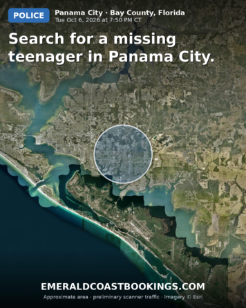 Map: Search for a missing teenager in Panama City.