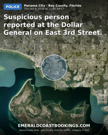 Map: Suspicious person reported at the Dollar General on East 3rd Street.
