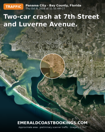 Map: Two-car crash at 7th Street and Luverne Avenue.
