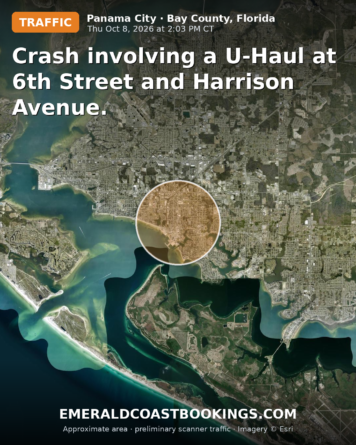 Map: Crash involving a U-Haul at 6th Street and Harrison Avenue.