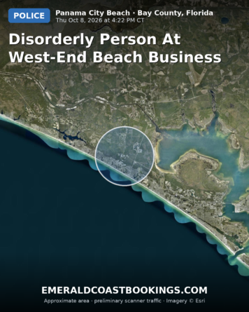 Map: Disorderly Person at West-end Beach Business