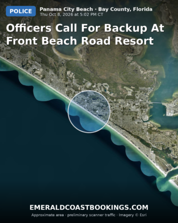 Map: Officers Call for Backup at Front Beach Road Resort
