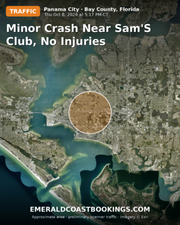 Map: Minor Crash near Sam's Club, No Injuries
