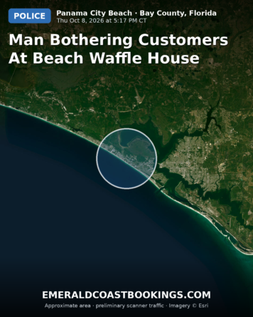 Map: Man Bothering Customers at Beach Waffle House