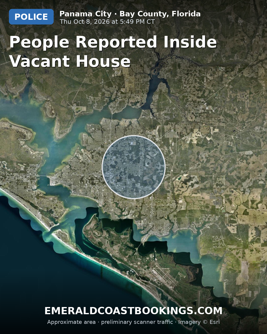 Map: PEOPLE REPORTED INSIDE VACANT HOUSE