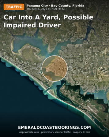 Map: Car into a Yard, Possible Impaired Driver