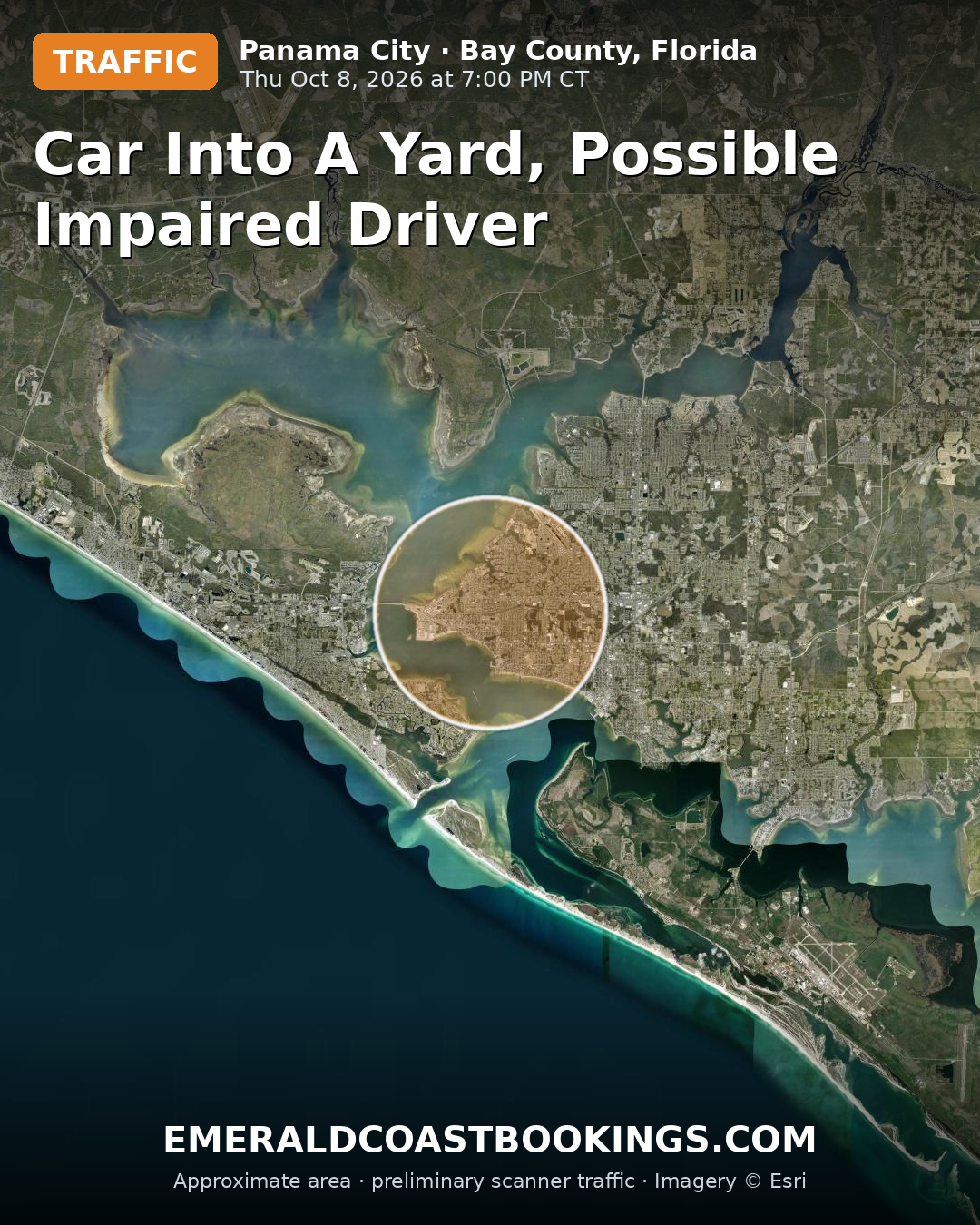 Map: CAR INTO A YARD, POSSIBLE IMPAIRED DRIVER