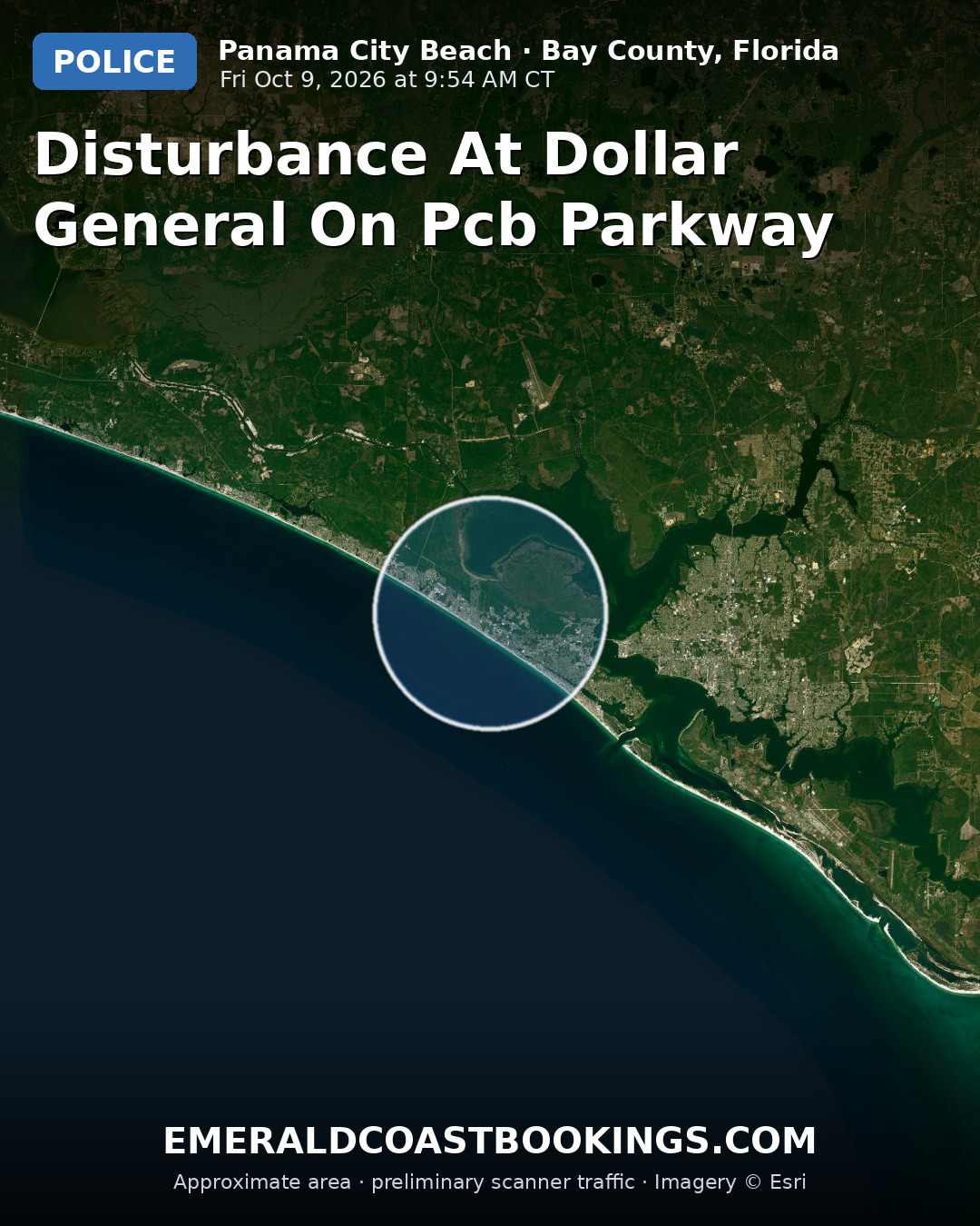 Map: DISTURBANCE AT DOLLAR GENERAL ON PCB PARKWAY