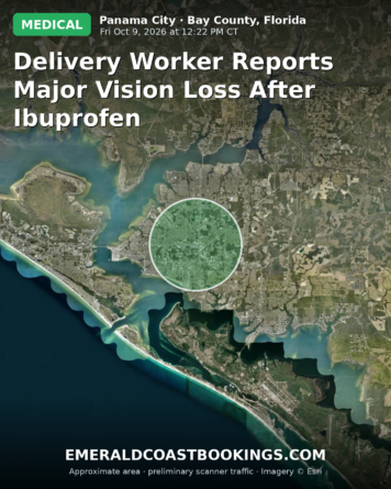 Map: Delivery Worker Reports Major Vision Loss after Ibuprofen
