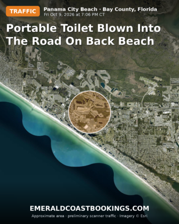 Map: Portable Toilet Blown into the Road on Back Beach