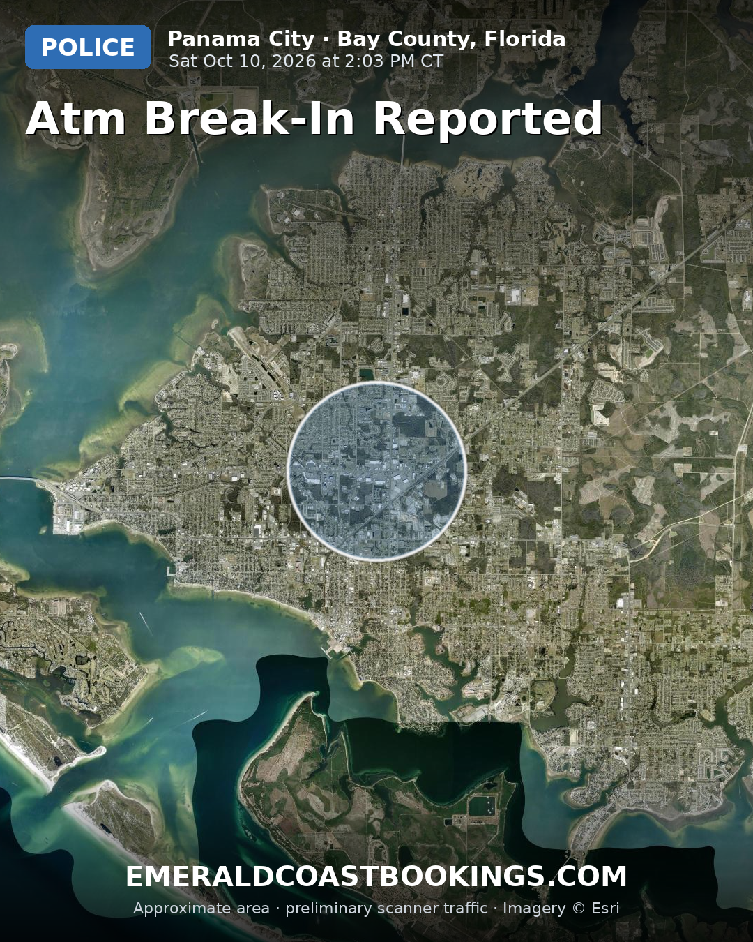 Map: ATM BREAK-IN REPORTED