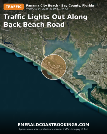 Map: Traffic Lights Out Along Back Beach Road