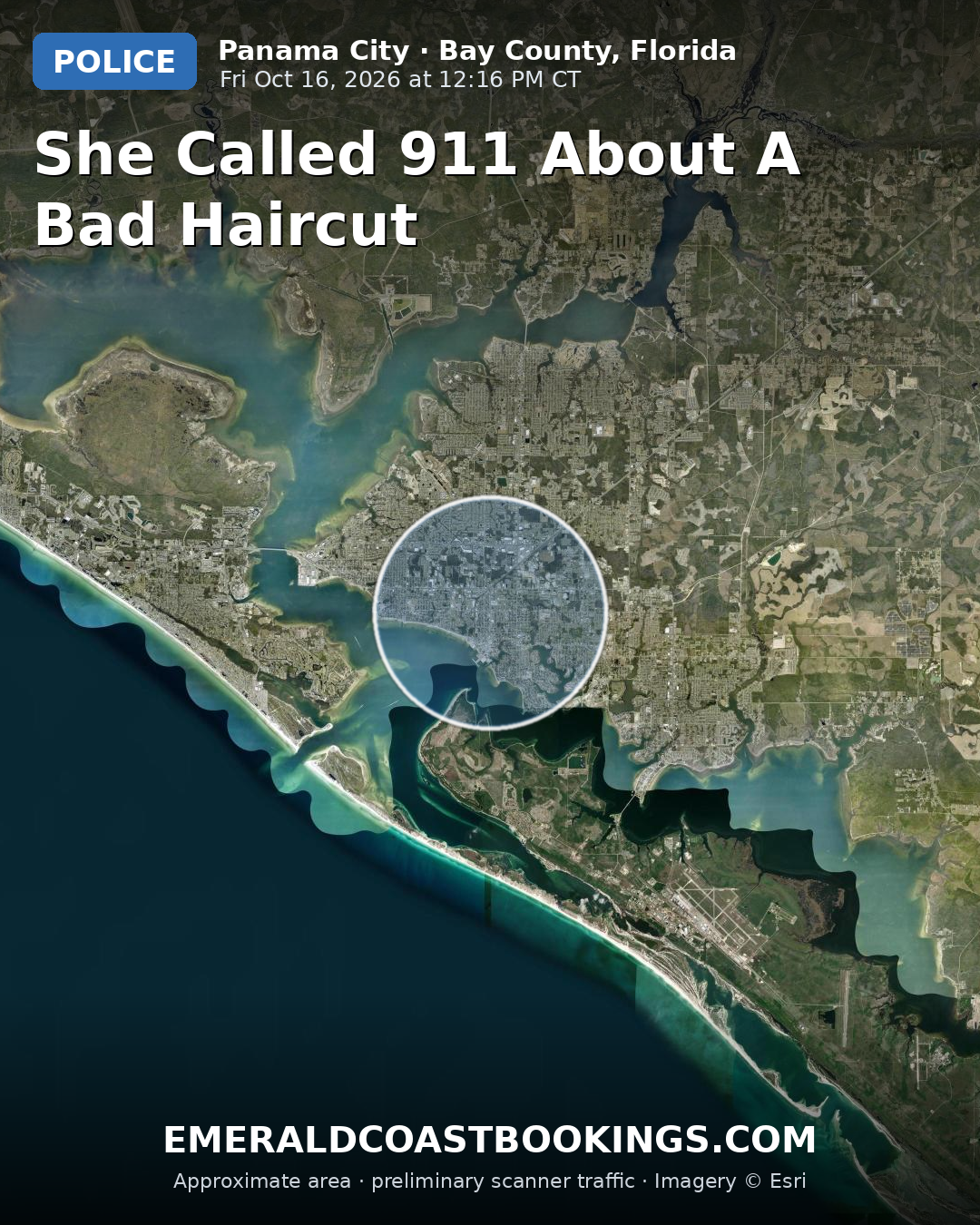 Map: SHE CALLED 911 ABOUT A BAD HAIRCUT