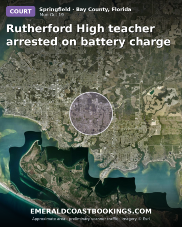 Map: Rutherford High teacher arrested on battery charge