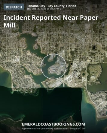 Map: INCIDENT REPORTED NEAR PAPER MILL